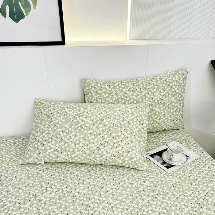 91家纺网 家纺一手货源 找家纺 伊而梦蚊帐 2025新款原棉老粗布床单 绿棉花