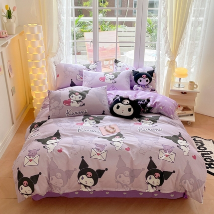 91家纺网 家纺一手货源 找家纺 （总）暮思家居 2025新款正版授权三丽鸥全棉四件套系列四件套