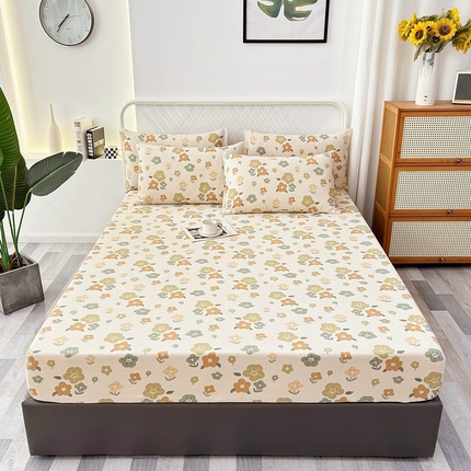 91家纺网 家纺一手货源 找家纺 伊而梦蚊帐 2025新款原棉老粗布床笠 春日宴