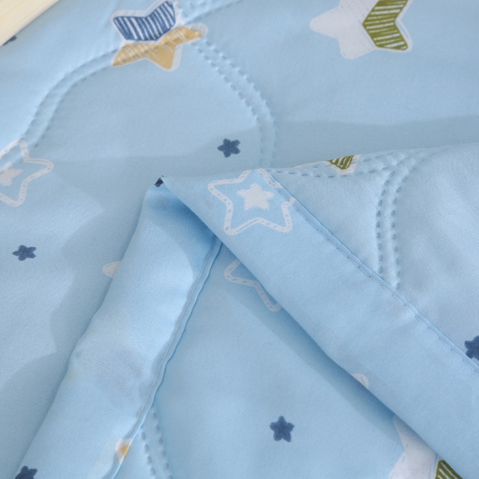 91家纺网 家纺一手货源 找家纺 被多多被业  2025新款清新印花亲肤绒超声波工艺夏凉被 梦幻星空