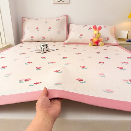 91家纺网 家纺一手货源 找家纺 （总）大元 2025新款数码印花冰藤席系列