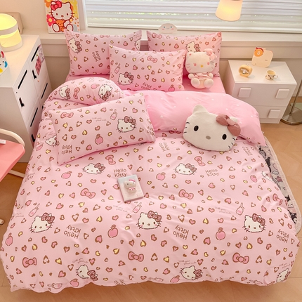 91家纺网 家纺一手货源 找家纺 （总）暮思家居 2025新款正版授权三丽鸥全棉四件套系列四件套