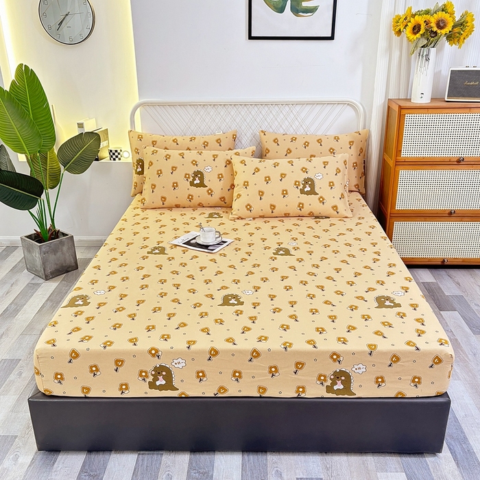 91家纺网 家纺一手货源 找家纺 伊而梦蚊帐 2025新款原棉老粗布床笠 恐龙咖