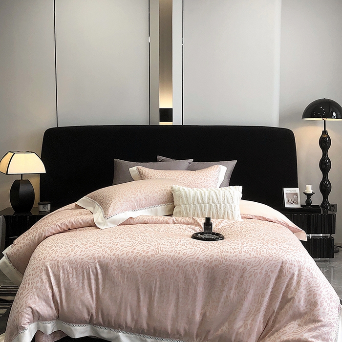 91家纺网 家纺一手货源 找家纺 涞澳家纺 2025新款天丝棉色织提花四件套 妙颜