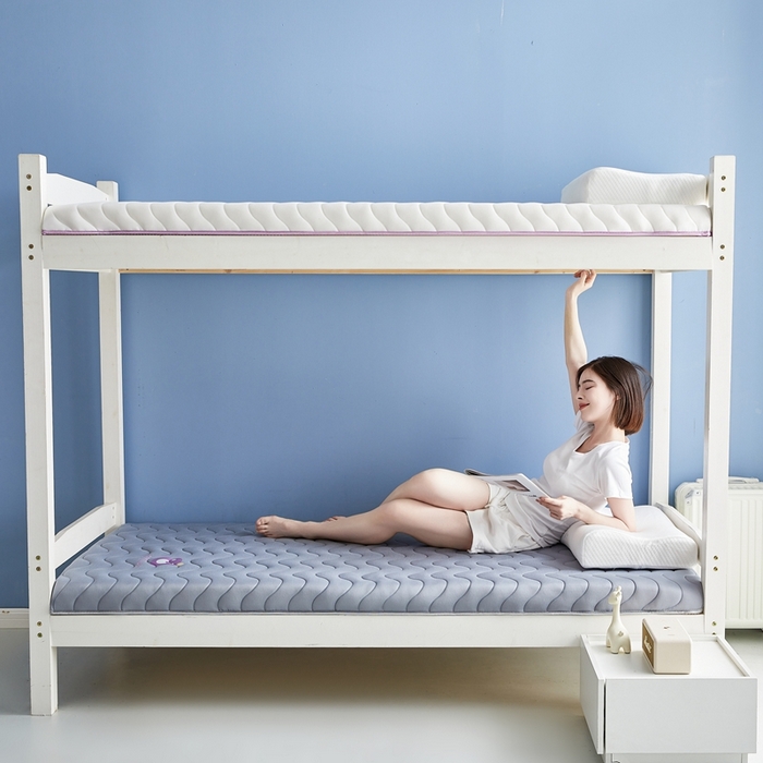 91家纺网 家纺一手货源 找家纺 艺博床垫 2025新款牛奶丝学生床垫 灰色