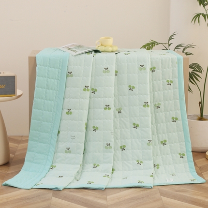 被多多被业  2025新款小清新印花小竺棉多针绗绣夏凉被 小苹果