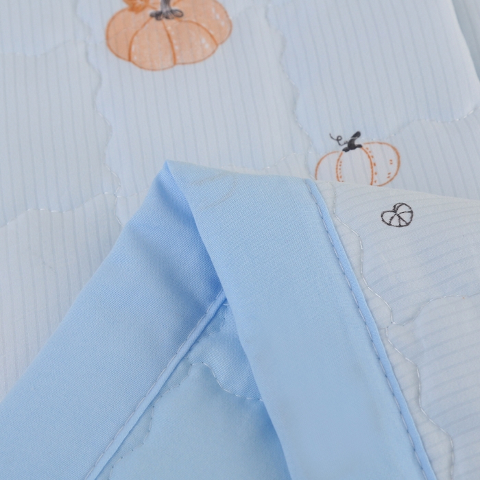 91家纺网 家纺一手货源 找家纺 被多多被业  2025新款小清新印花小竺棉多针绗绣夏凉被 小南瓜