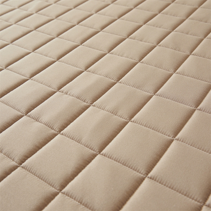 91家纺网 家纺一手货源 找家纺 布卢姆床垫 2025新款原棉A类贴标7A抗菌床笠 方格-棕咖