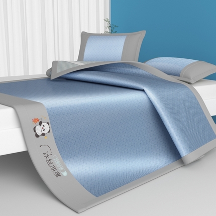 爱宝被业 2025新款凉感抗菌冰丝席凉席 蓝色