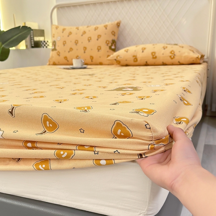 91家纺网 家纺一手货源 找家纺 伊而梦蚊帐 2025新款原棉老粗布床笠 恐龙咖