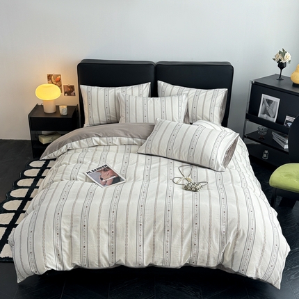 91家纺网 家纺一手货源 找家纺 （总）女子家纺 2025新款A类40支全棉纯棉提花四件套（简川-星辰系列）