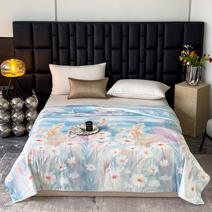 91家纺网 家纺一手货源 找家纺 （总）归属 2025新款3D数码印花冰淇淋夏被凉感丝夏凉被空调被