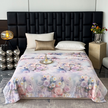 91家纺网 家纺一手货源 找家纺 （总）归属 2025新款3D数码印花冰淇淋夏被凉感丝夏凉被空调被