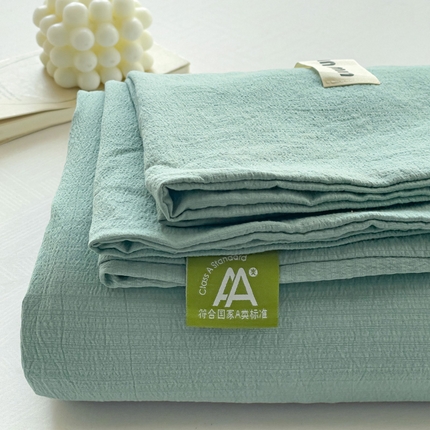 罗亿家纺 2025新款云感提花双层纱定标minmin(系列)床单 浅蓝