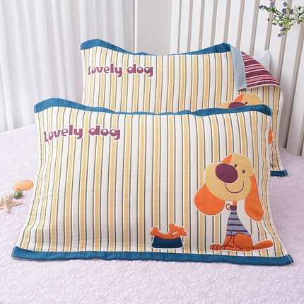 91家纺网 家纺一手货源 找家纺 彩虹毛巾 （总）2025新款全棉八层纱枕巾情侣枕巾