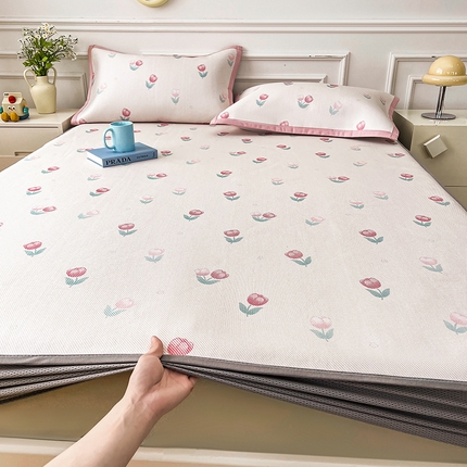 91家纺网 家纺一手货源 找家纺 （总）大元 2025新款数码印花冰藤席系列