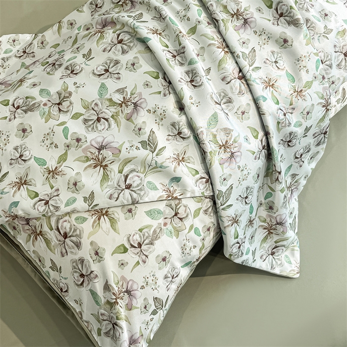 91家纺网 家纺一手货源 找家纺 笙意家纺2025新款水洗冰丝数码印花暗盒款四件套 魅影