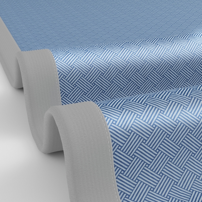 91家纺网 家纺一手货源 找家纺 爱宝被业  2025新款凉感抗菌冰丝席凉席 蓝色