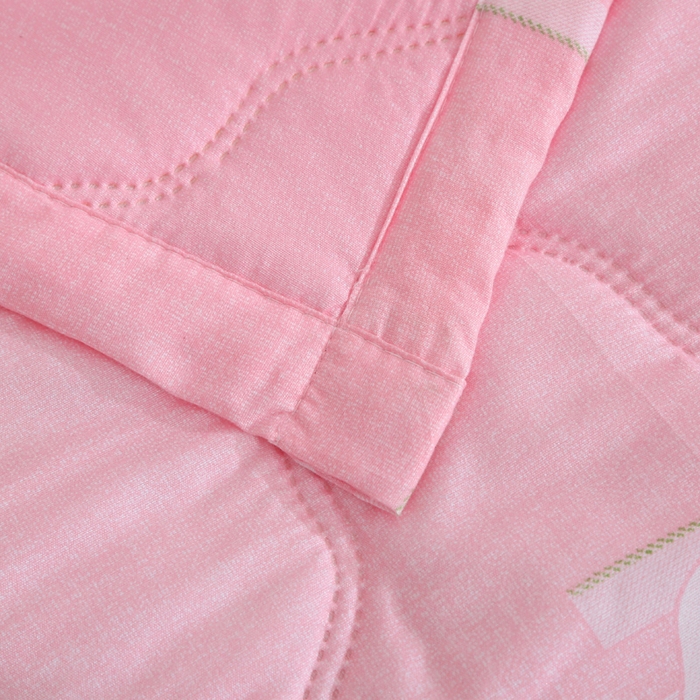 91家纺网 家纺一手货源 找家纺 被多多被业  2025新款清新印花亲肤绒超声波工艺夏凉被 绿叶