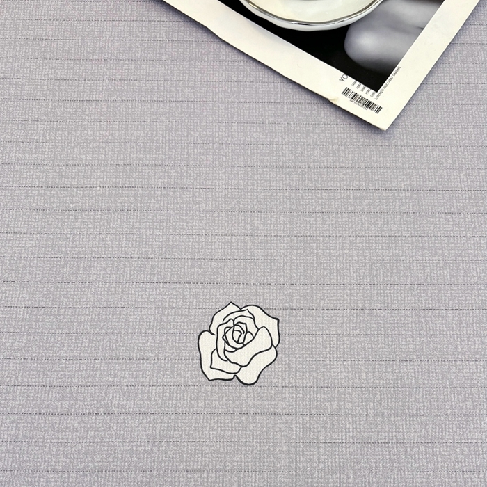 91家纺网 家纺一手货源 找家纺 伊而梦蚊帐 2025新款A类老粗布抗菌床单 玫瑰线-灰