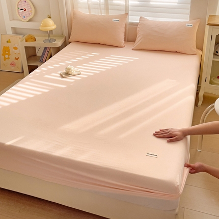 91家纺网 家纺一手货源 找家纺 （总）罗亿家纺 2025新款云感提花双层纱定标minmin(系列)床笠