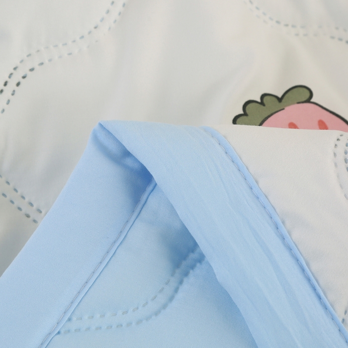 91家纺网 家纺一手货源 找家纺 被多多被业  2025新款印花水洗棉夏被 草莓兔