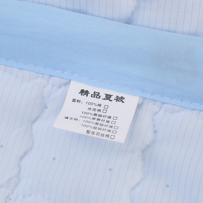 91家纺网 家纺一手货源 找家纺 被多多被业  2025新款小清新印花小竺棉多针绗绣夏凉被 小蘑菇