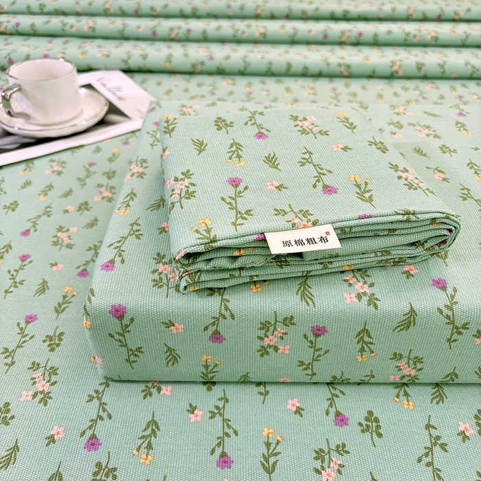 91家纺网 家纺一手货源 找家纺 伊而梦蚊帐 2025新款原棉老粗布床单 绿满园