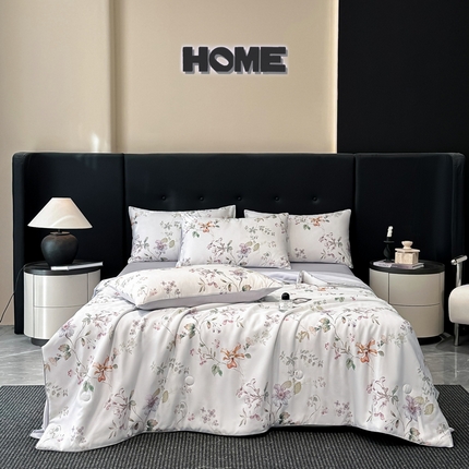 慕晨 2025春夏新品莱赛尔天丝数码印花四件套莱赛尔夏被四件套天丝夏凉被直播热款 沐瑶