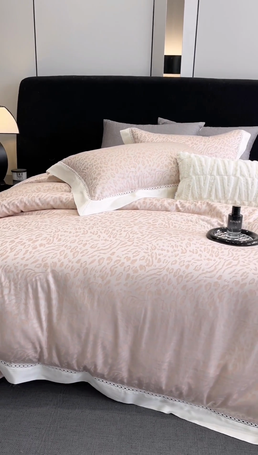 91家纺网 家纺一手货源 找家纺 涞澳家纺 2025新款天丝棉色织提花四件套 妙颜