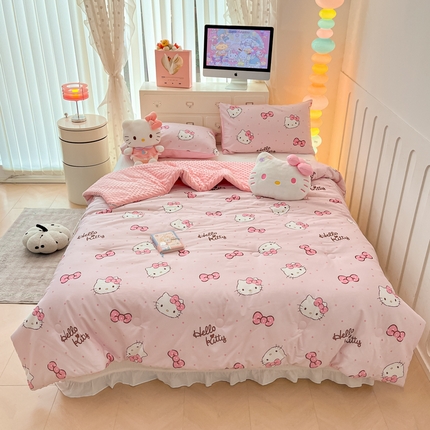 91家纺网 家纺一手货源 找家纺 （总）暮思家居 2025新款正版授权三丽鸥A版纯棉B版安抚豆豆绒春秋被冬被豆豆被被子被芯系列