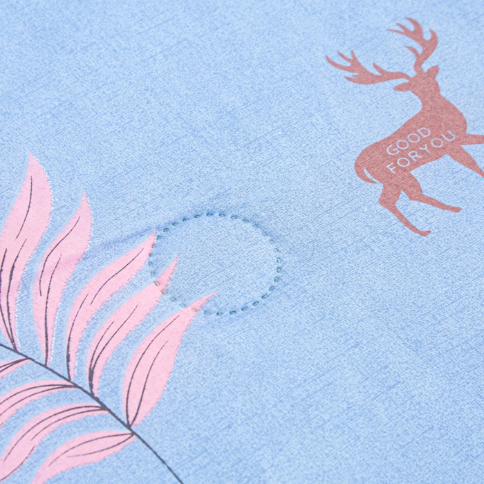 91家纺网 家纺一手货源 找家纺 侨鑫 2025新款亲肤水洗棉夏被宽边 心悦蓝