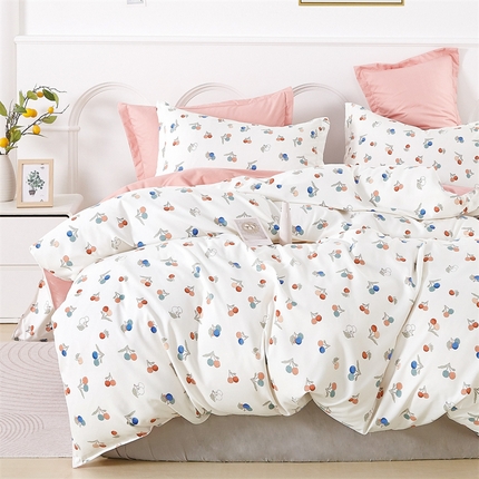 91家纺网 家纺一手货源 找家纺 （总）畅畅家纺 2025新款春夏活性小清新印花云锦棉四件套