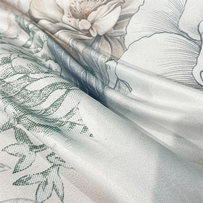 91家纺网 家纺一手货源 找家纺 笙意家纺2025新款水洗冰丝数码印花暗盒款四件套 花韵