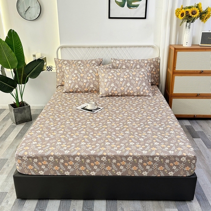 91家纺网 家纺一手货源 找家纺 伊而梦蚊帐 2025新款原棉老粗布床笠 梅花棕