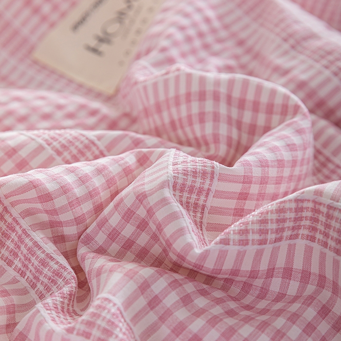 91家纺网 家纺一手货源 找家纺 （总）吾诺 2025 韩式立体提花公主格大豆夏被子被芯夏凉被夏被四件套