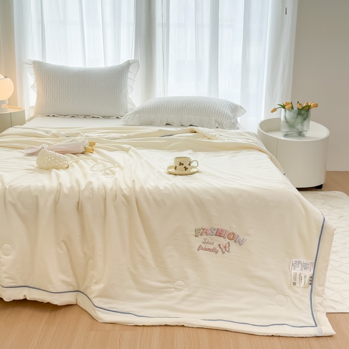 91家纺网 家纺一手货源 找家纺 （总）金麦家纺 2025新款针织双层纱夏被