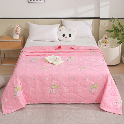 被多多被业  2025新款清新印花亲肤绒超声波工艺夏凉被 绿叶