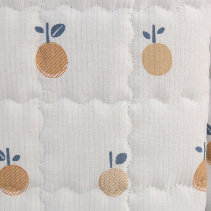 91家纺网 家纺一手货源 找家纺 被多多被业  2025新款小清新印花小竺棉多针绗绣夏凉被 樱桃咖色