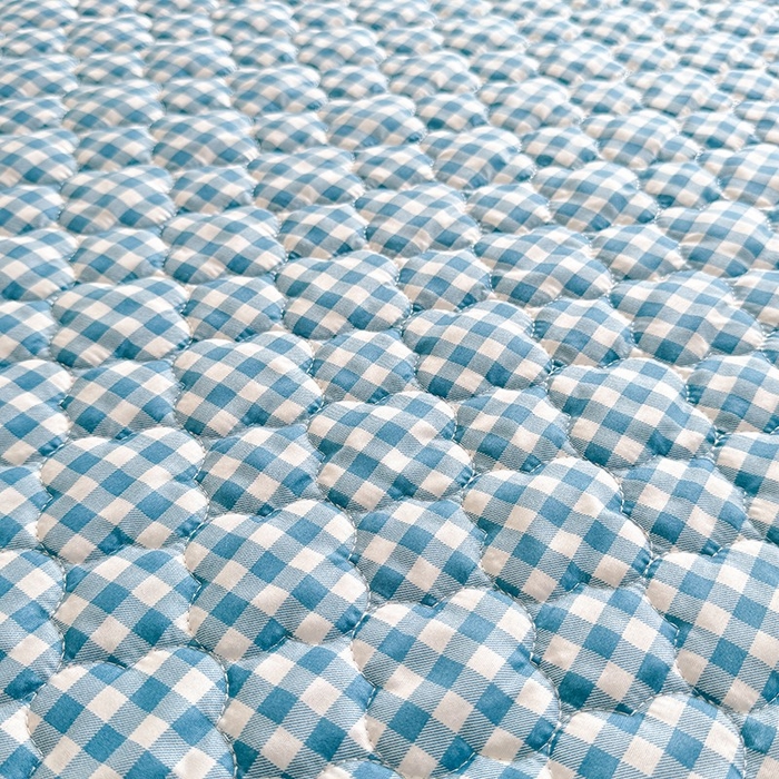 91家纺网 家纺一手货源 找家纺 （总）金盛皇朝家纺 2025新款格子空间水洗棉床裙