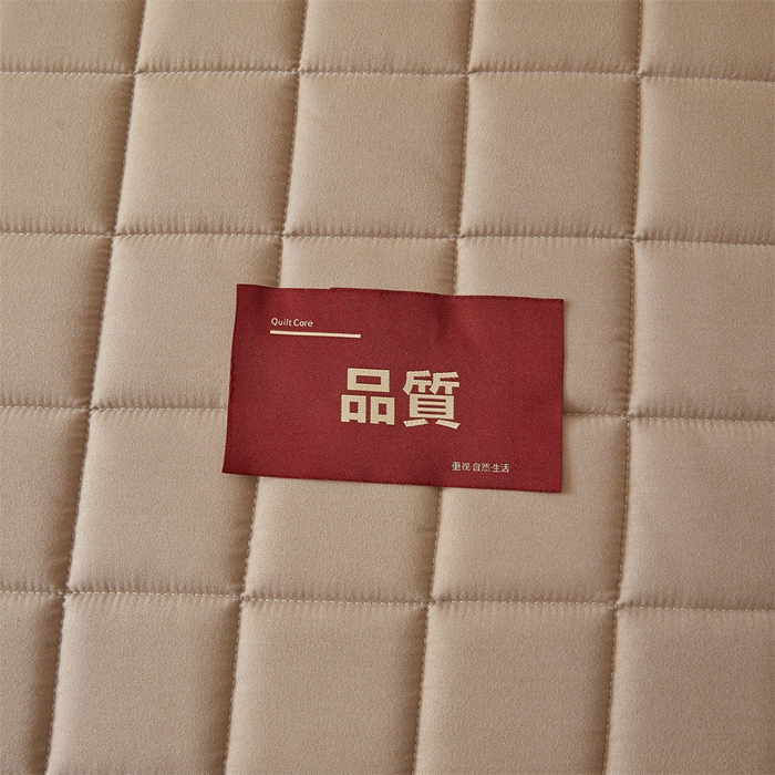 91家纺网 家纺一手货源 找家纺 布卢姆床垫 2025新款原棉A类贴标7A抗菌床笠 方格-棕咖