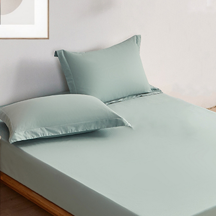 91家纺网 家纺一手货源 找家纺 金喜 2025新款全棉枕套喷气全棉宽边枕套枕头套-优雅系列 优雅-松石绿