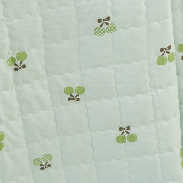 91家纺网 家纺一手货源 找家纺 被多多被业  2025新款小清新印花小竺棉多针绗绣夏凉被 小苹果