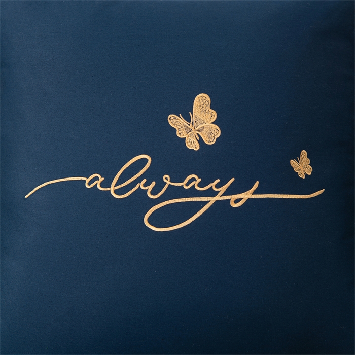 91家纺网 家纺一手货源 找家纺 照世家纺 2025新款柔软透气全棉抱枕被-蝶影 蝶影-深蓝