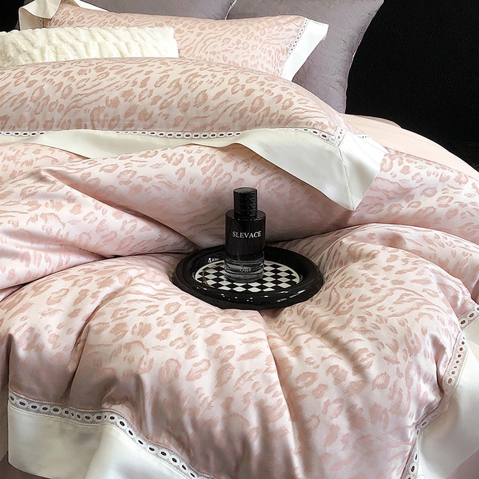 91家纺网 家纺一手货源 找家纺 涞澳家纺 2025新款天丝棉色织提花四件套 妙颜