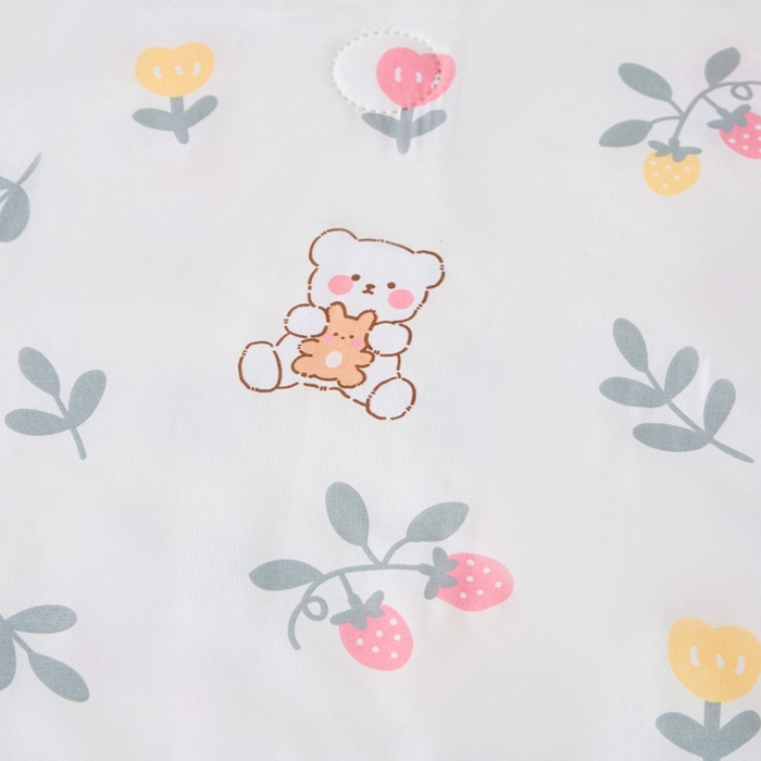 91家纺网 家纺一手货源 找家纺 2025新款亲肤绒礼品夏被窄边 玫瑰小熊