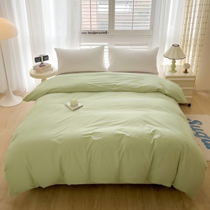 91家纺网 家纺一手货源 找家纺 漫时光 2025新款A类40s纯棉水洗棉单品系列-单被套 青草绿