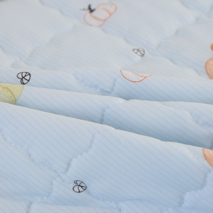 91家纺网 家纺一手货源 找家纺 被多多被业  2025新款小清新印花小竺棉多针绗绣夏凉被 小南瓜