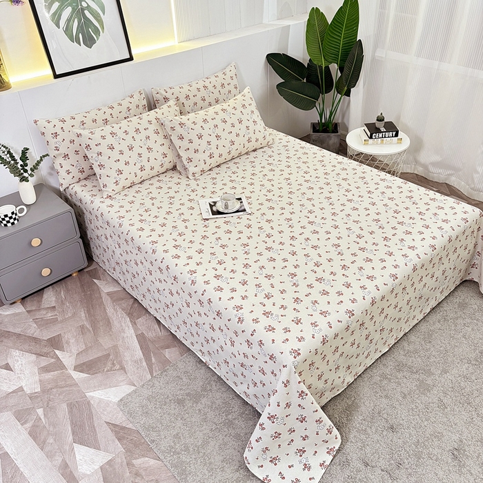 91家纺网 家纺一手货源 找家纺 伊而梦蚊帐 2025新款原棉老粗布床单 梅花兔