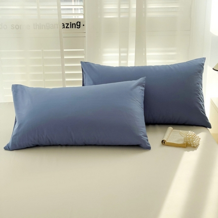 漫时光 2025新款A类40s纯棉水洗棉单品系列-单枕套 宾利蓝